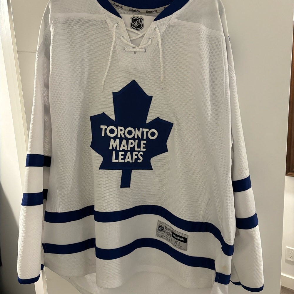 Reebok White and Blue Toronto Maple Leafs Jersey
